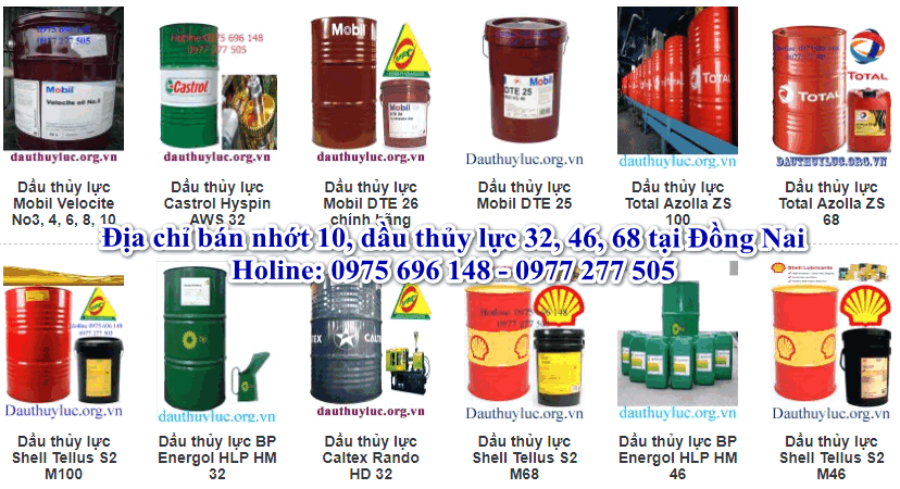 Địa chỉ bán dầu nhớt 10, dầu thủy lực 32, 46, 68 tại Đồng Nai