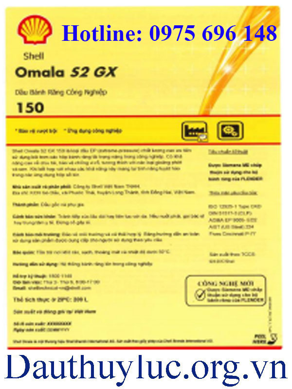 Dầu bánh răng Shell Omala S2 GX 150