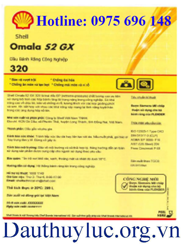 Dầu bánh răng Shell Omala S2 GX 320