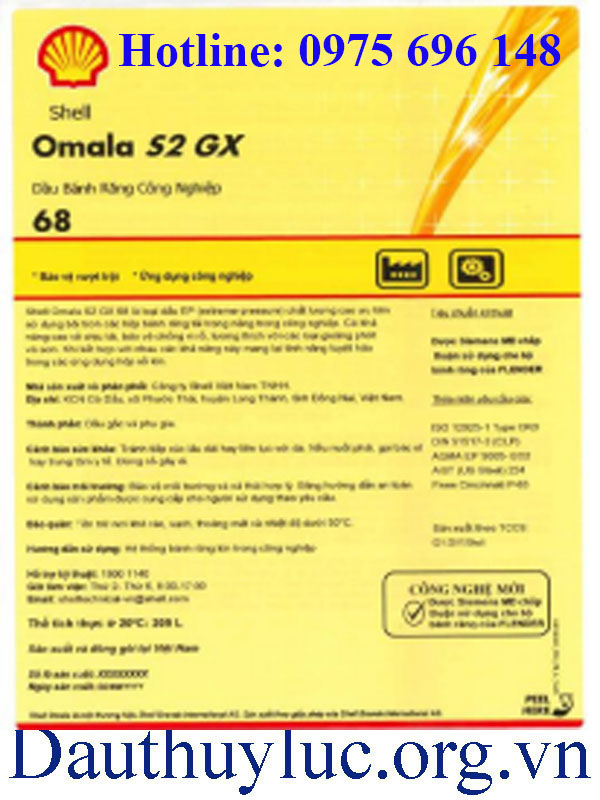 Dầu bánh răng Shell Omala S2 GX 68