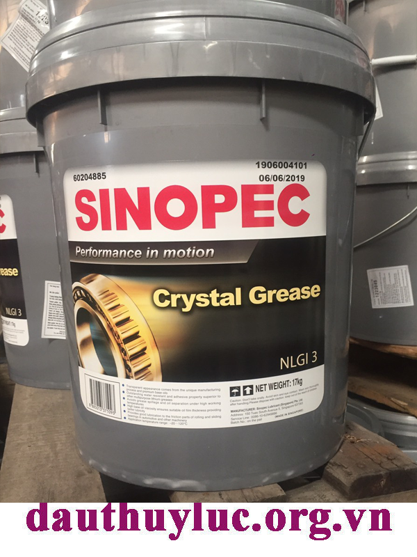 Mỡ Sinopec Crystal Grease NLGI 3