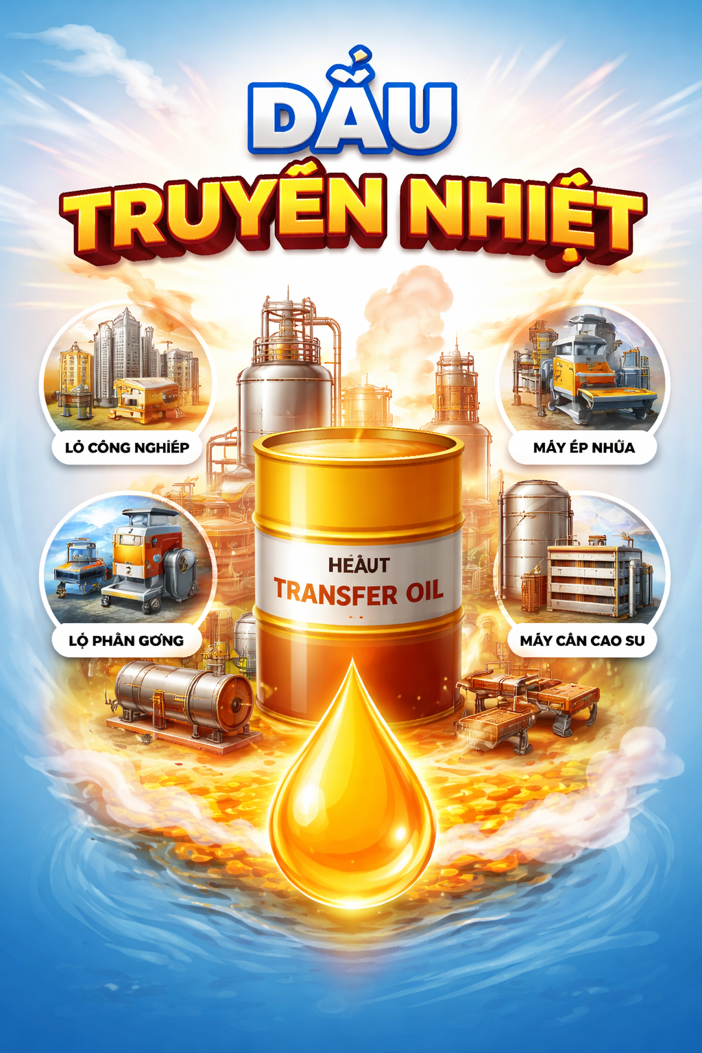 Dầu Truyền Nhiệt Là Gì? Cấu Tạo, Nguyên Lý & Ứng Dụng Thực Tế
