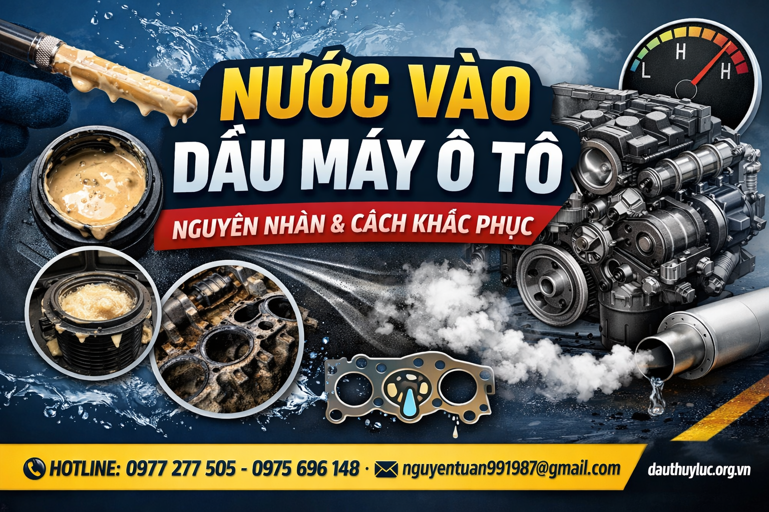Dấu Hiệu Nước Vào Dầu Máy Ô Tô – Phát Hiện Sớm Để Tránh Hỏng Máy