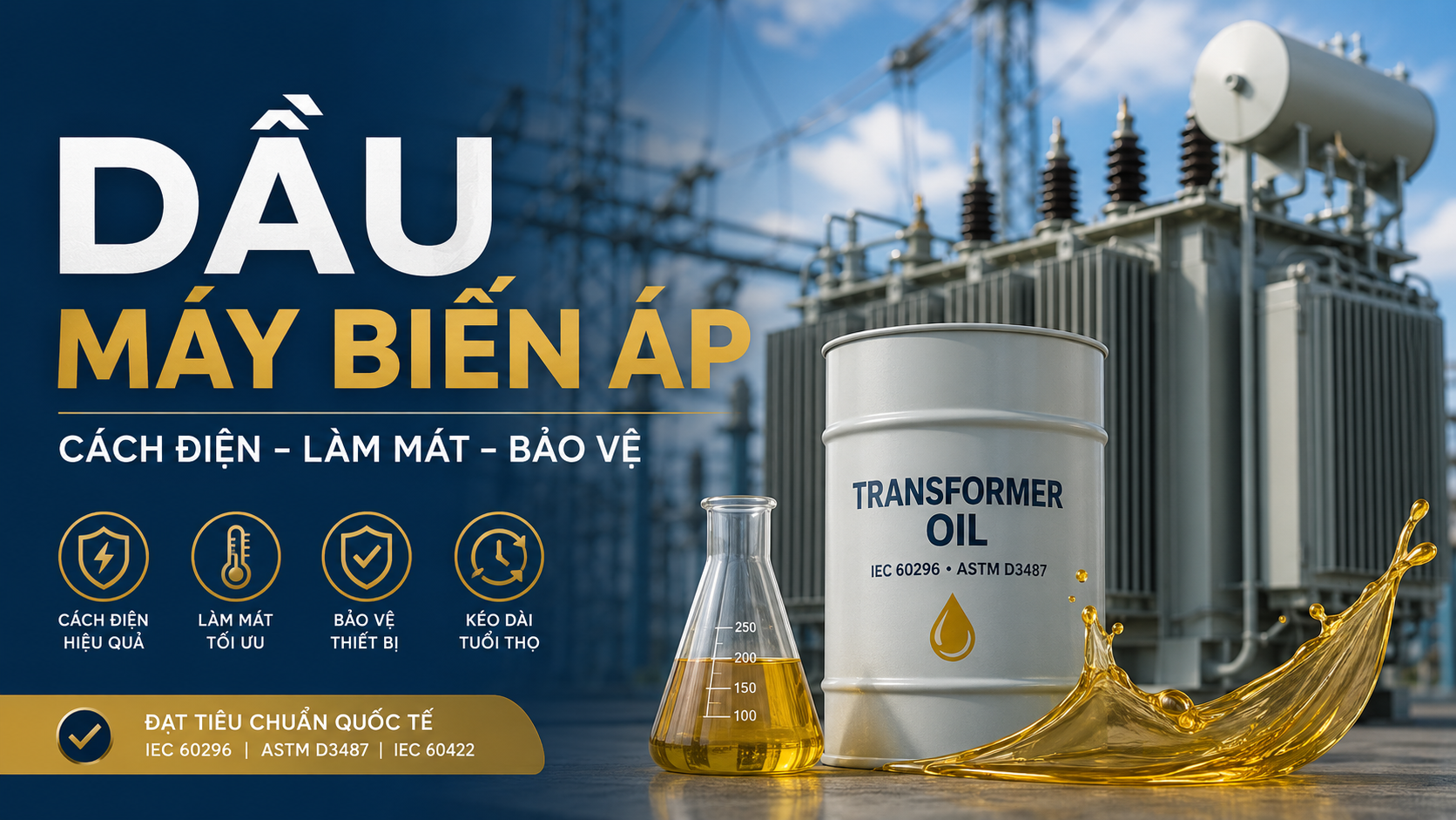 Dầu máy biến áp: Bảng giá mới nhất, phân loại và tiêu chuẩn kỹ thuật