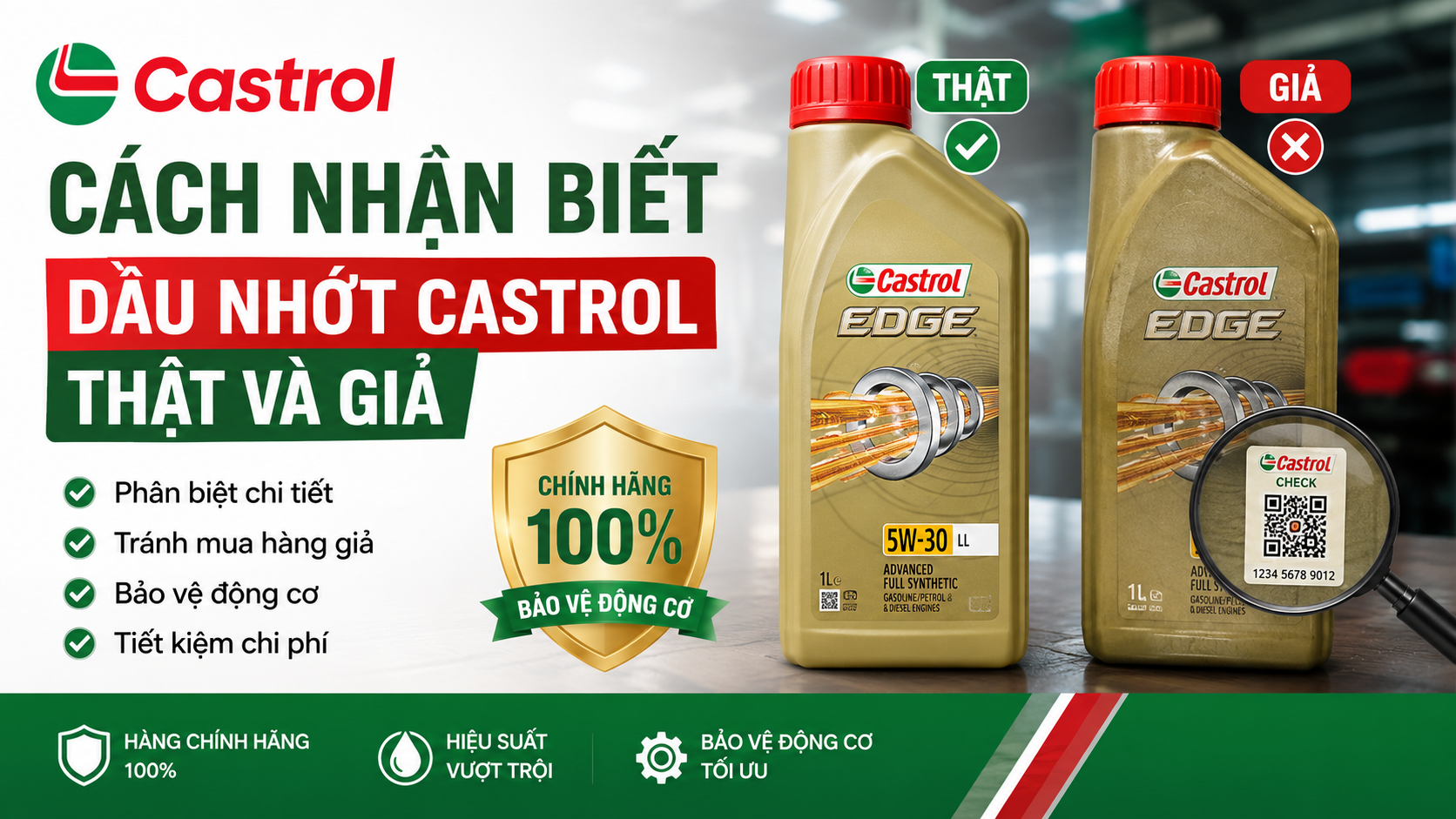 Tổng Đại Lý Dầu Nhớt Castrol: Cách phân biệt Thật – Giả