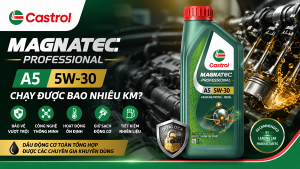 Castrol Magnatec Professional A5 5W30 Chạy Được Bao Nhiêu Km? Khi Nào Nên Thay?